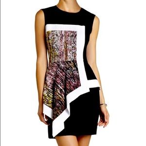 BCBGMaxAzria Alessandra Dress Drape Sketch Print